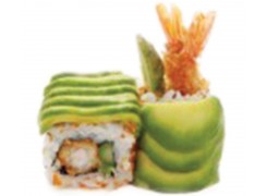 603 avocat asperges,tobiko, crevette tempura et mayo